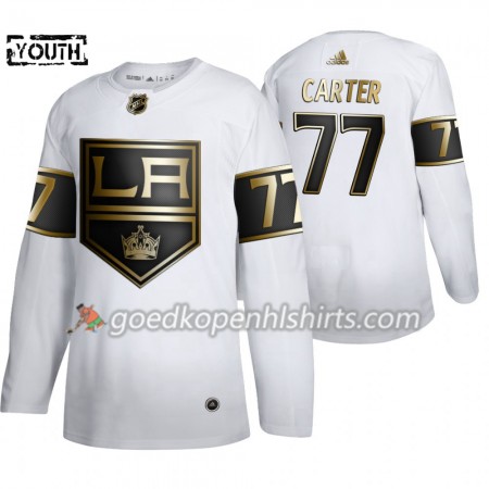 Los Angeles Kings Jeff Carter 77 Adidas 2019-2020 Golden Edition Wit Authentic Shirt - Kinderen